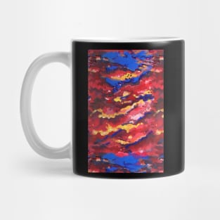 Red and Blue Sky Clouds Mug